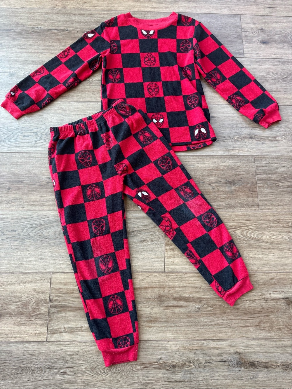 boys Marvel Spider-Man red and black pajama set - S (6/7)